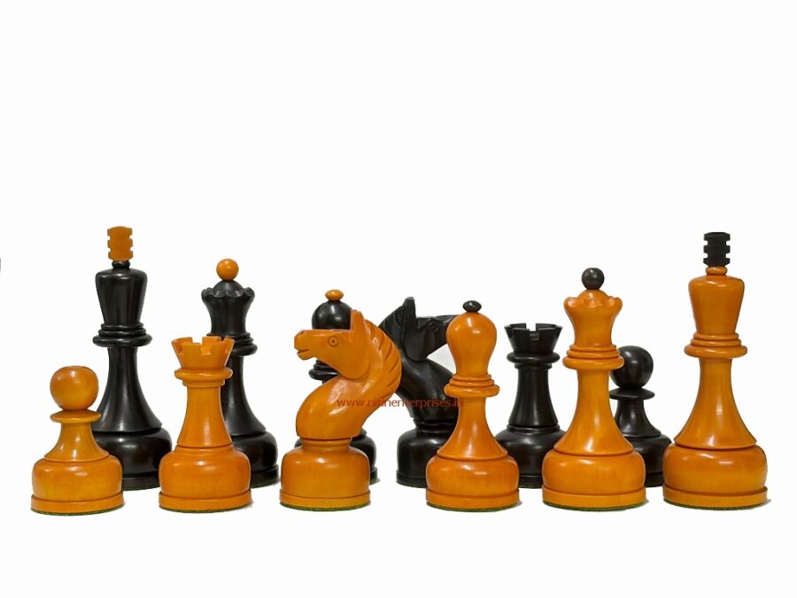 K0011 - 1960's Soviet Championship Tal Antiqued Chess Pieces
